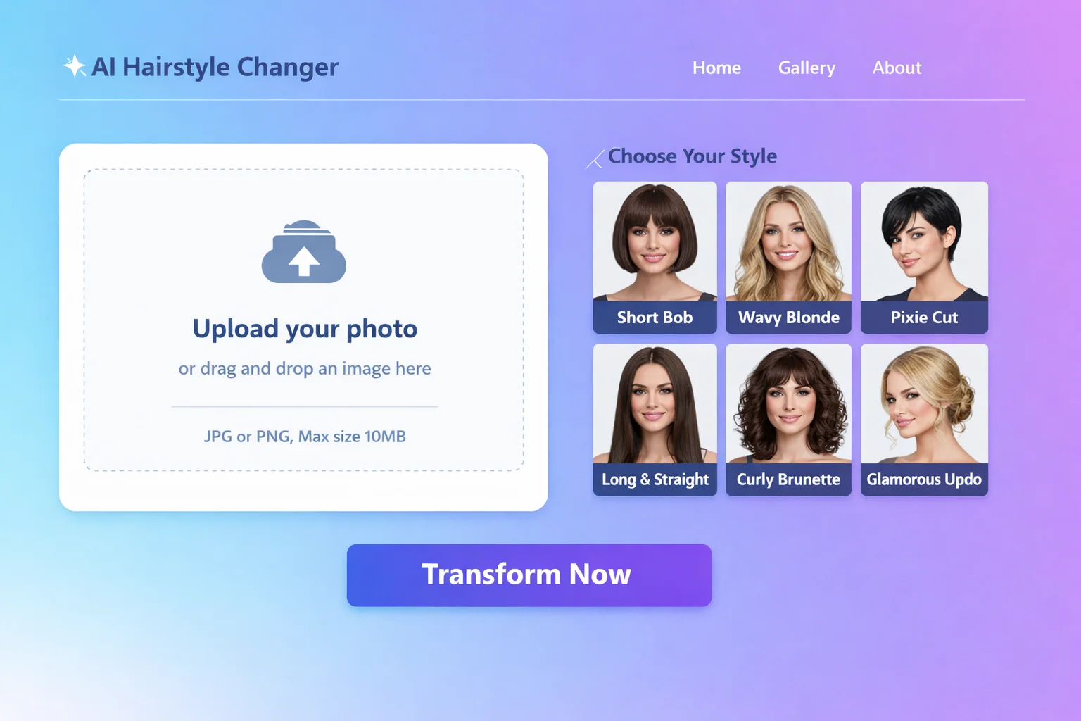 AI hairstyle changer professional look style for business and office settings
