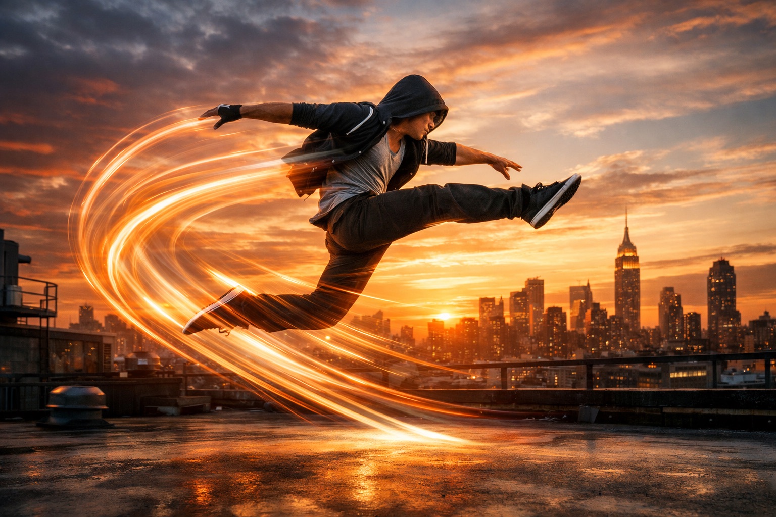 Kling 3.0 Motion Quality - Dynamic Action Scene with Realistic Motion Trails Showcasing Advanced AI Video Physics