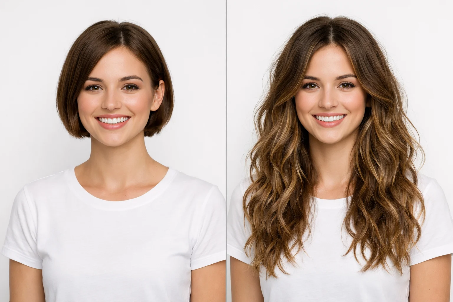 AI hairstyle changer natural curls enhancement showing defined curl pattern