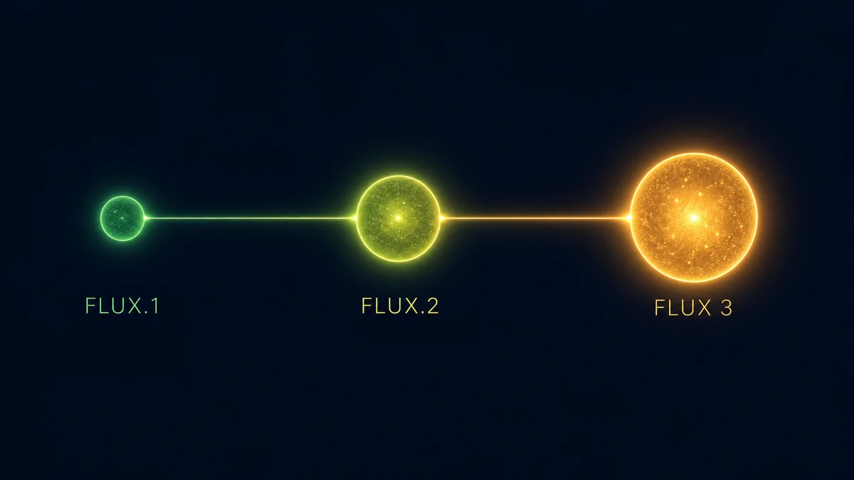 Black Forest Labs FLUX model evolution Timeline from FLUX.1 and FLUX.2 to the multimodal FLUX 3 model
