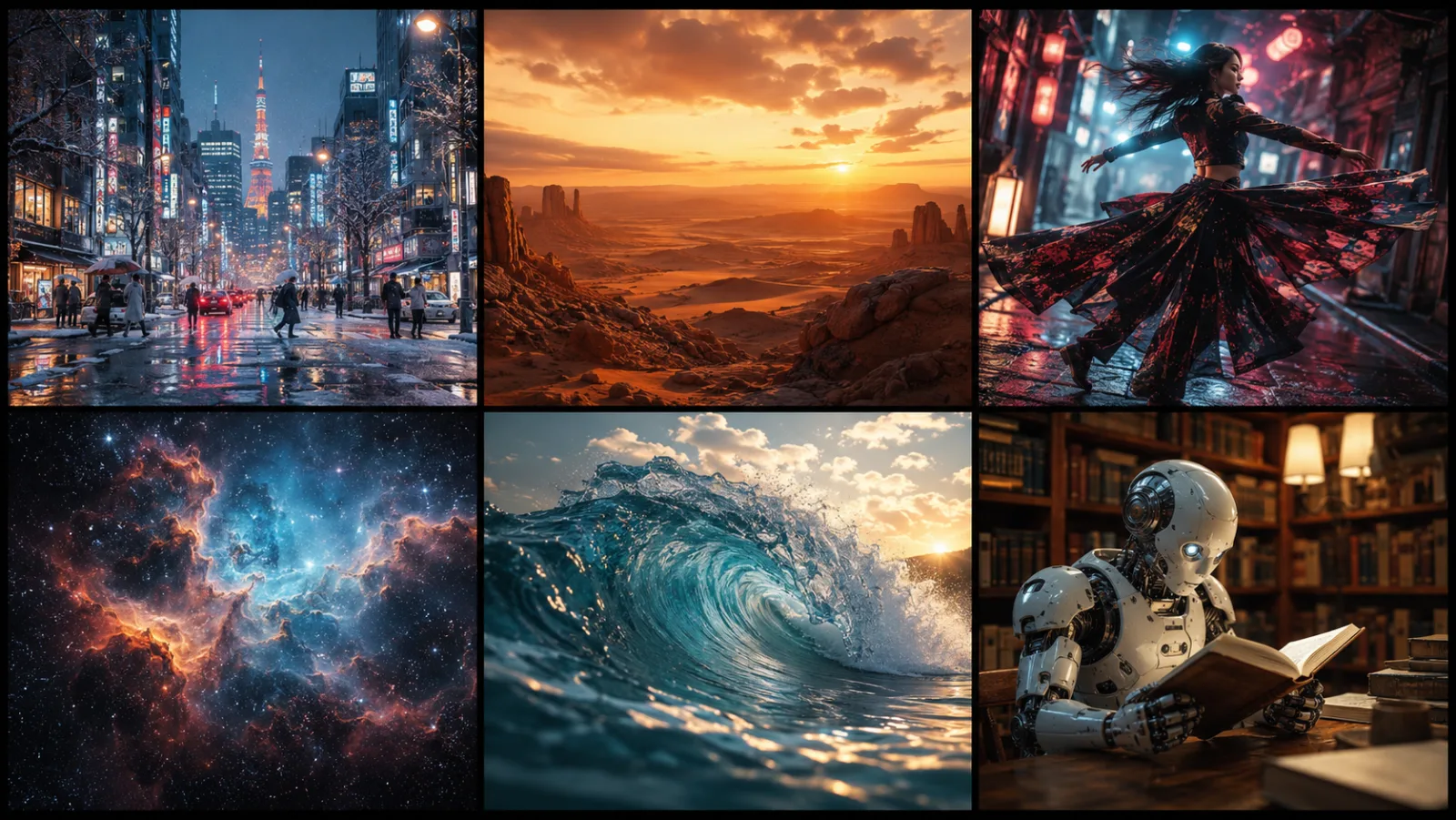 Showcase 4K do Gemini Omni texto para vídeo Exemplos de saída 4K cinematográfica do Gemini Omni texto para vídeo