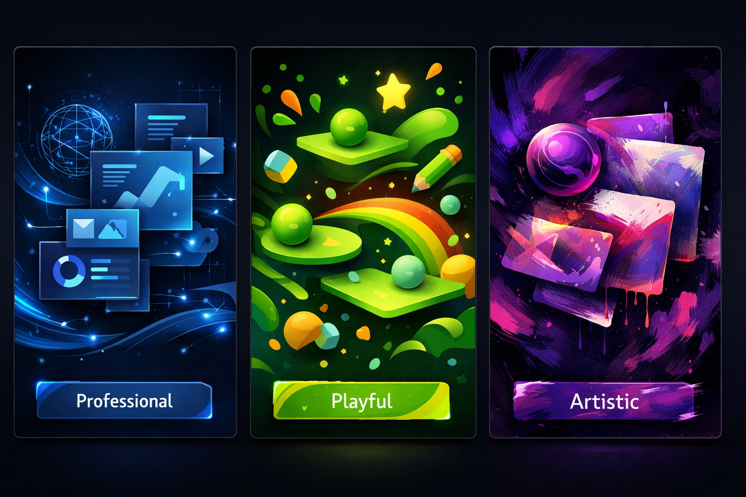 Multiple Creative Modes in Grok Imagine - Choose Professional, Playful or Artistic Style Grok Imagine Creative Modes - Professional, Playful, and Artistic AI Generation Styles