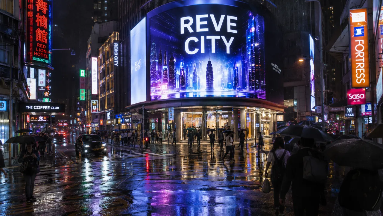 Ideogram 4.0 neon city poster with crisp in-image text rendering