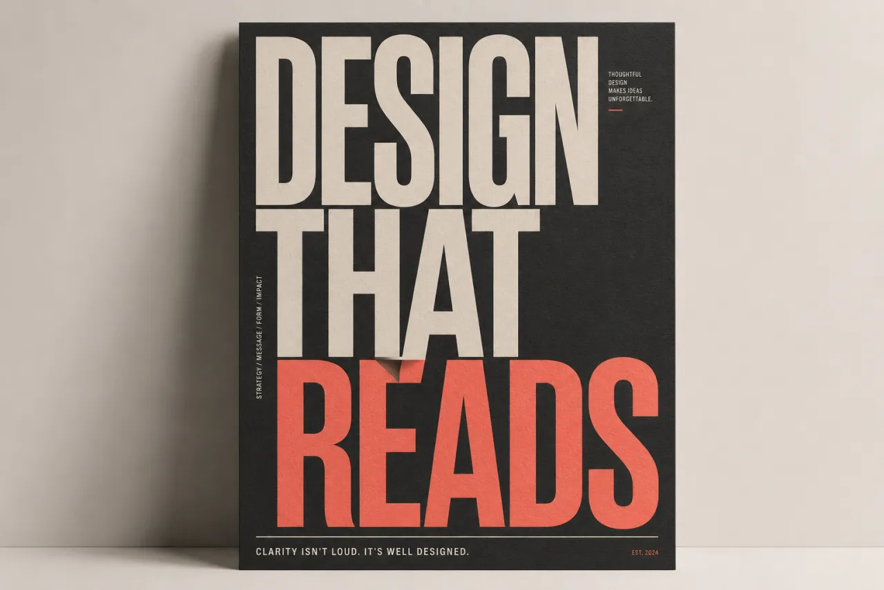 Ideogram 4.0 typography poster with perfectly readable text