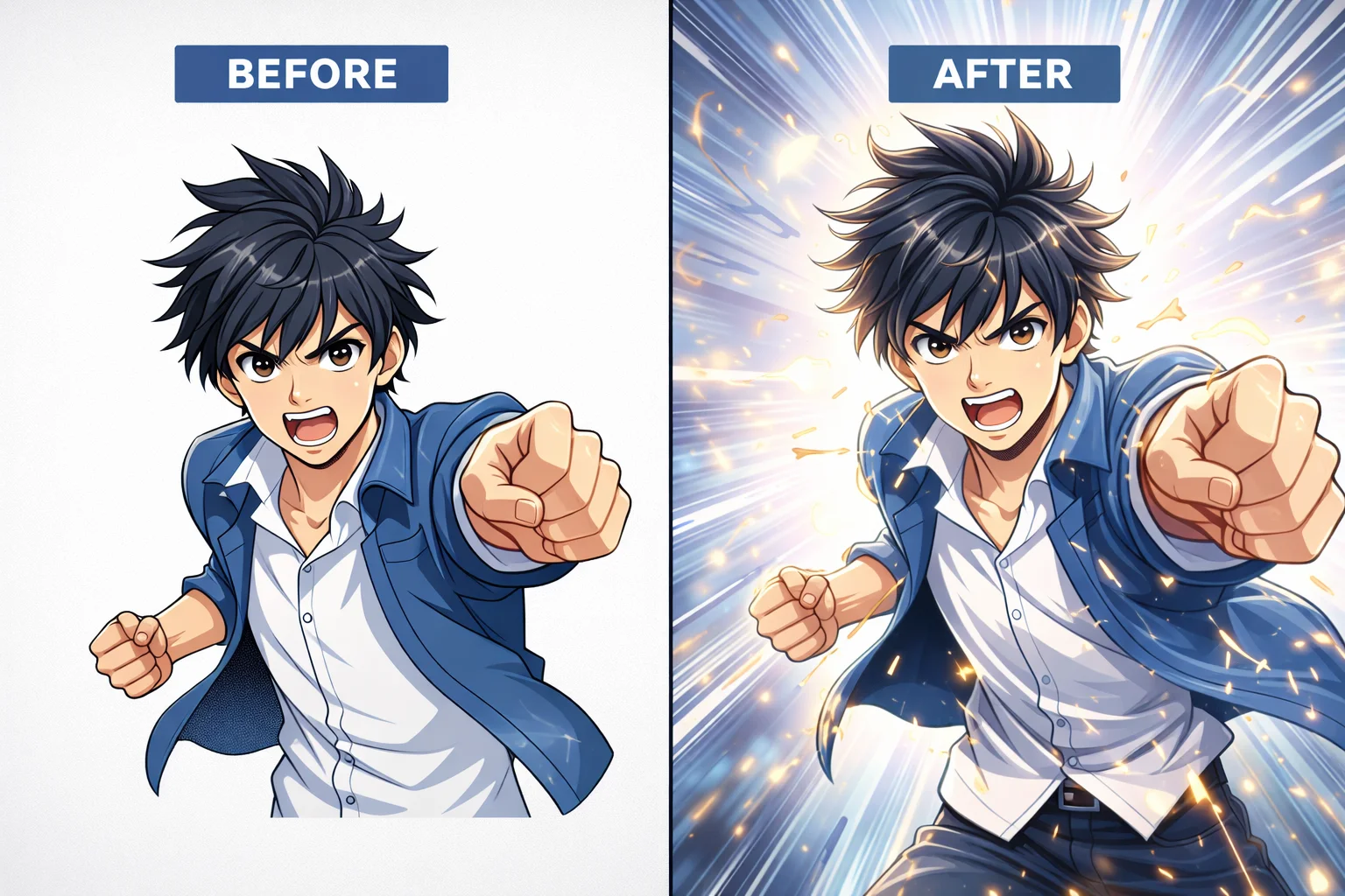 AI Motion Control Before and After - Anime Character Animation with Kling 2.6