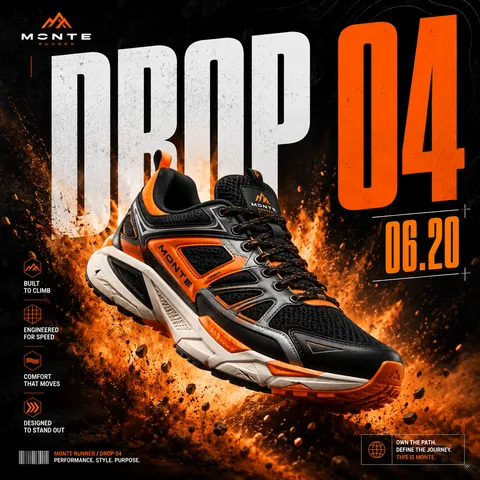 Reve 2.0 example prompt - Sneaker drop ad