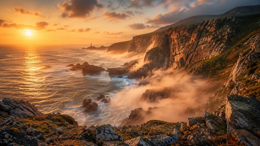 Reve 2.0 sample - cinematic coastal landscape at golden hour