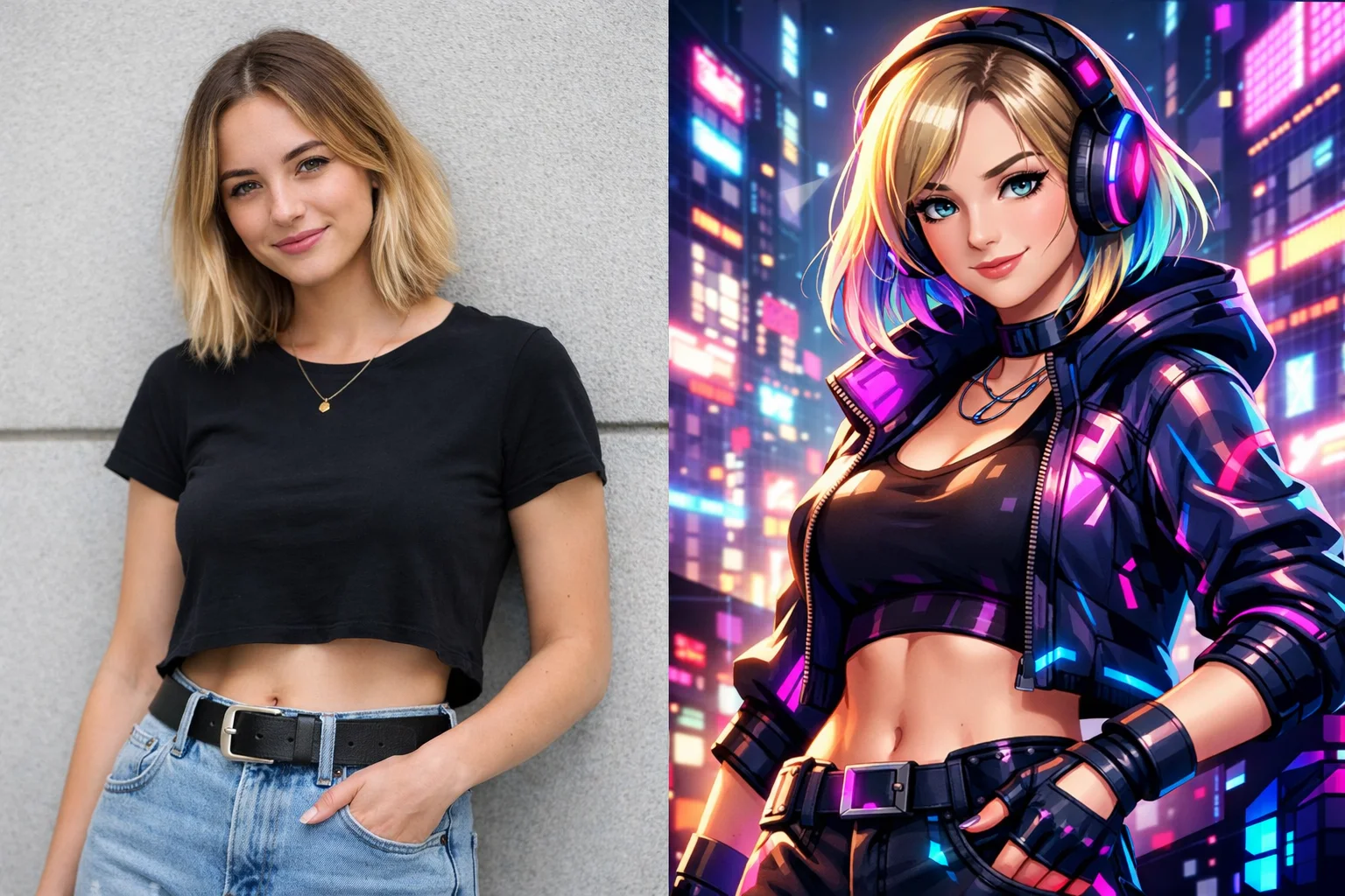 Z-Image AI photo to anime style transfer comparison